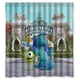 thumbnail image 1 of Cortina de ducha con diseño de dibujos animados de Monster University, juego de cortina de baño con ganchos, tamaño 66 x 72 pulgadas, 1 of 3