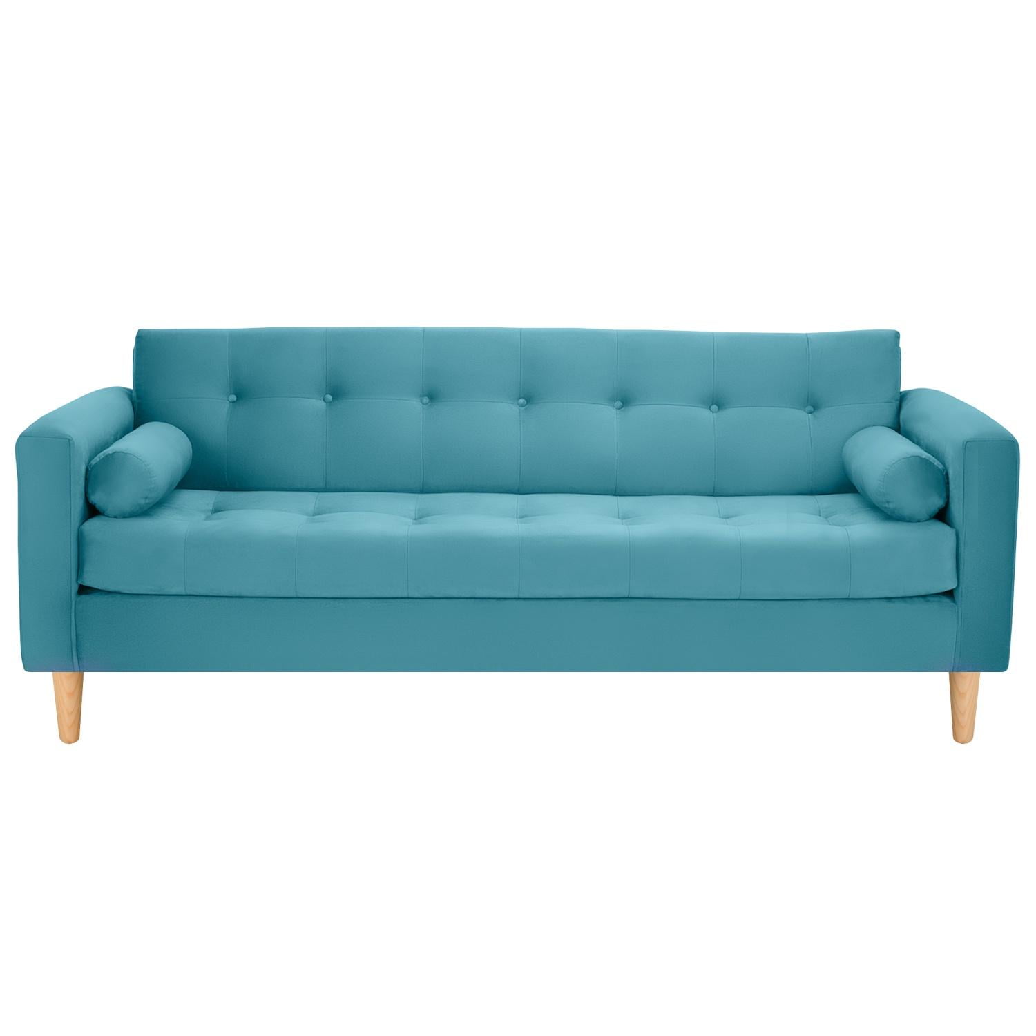 Bodevir - Sofa Retro 3cg Felpa 05 Turquesa