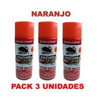 Toro Negro - Pintura En Spray Pack 3 Unidades Color Naranja / Naranjo