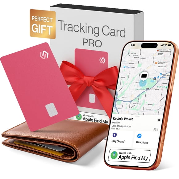 Rastreador De Billetera Pro Rosa Apple Mfi Certificado