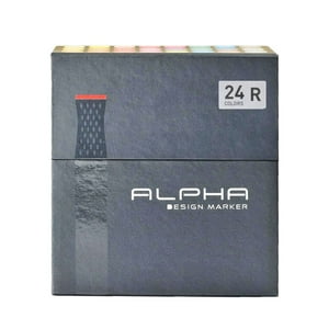Alpha Markers - Marcadores Alpha Design Set R 24 Colores