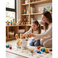 Todo Para El Hogar - Peluche De Gatito Interactivo Camina Y Hace Miau Real Color Beige