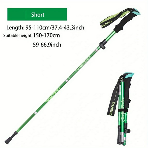 Experience the Nordic Style with our Lightweight and Sturdy 5-Section Telescopic Trekking Pole - Your Perfect Walking Stick for Outdoor Activities
