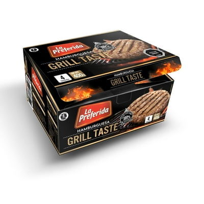 Hamburguesa Grill Taste 4 Unidades 400 G La Preferida