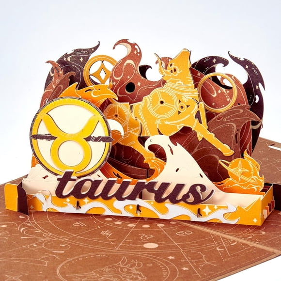 Tarjeta Pop‑Up 3D Tauro – Lovairo