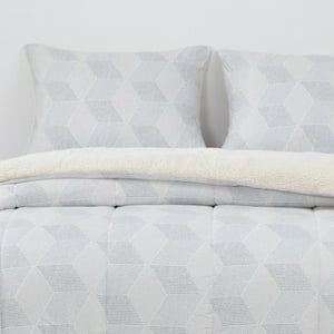 Dib - Plumon Reversible Sherpa 2 Plazas Block. Gris