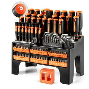Juego De Destornilladores Magnéticos Valuemax De 126 Piezas Con Organizador De Plástico, Magnetizador Desmagnetizador, Herramientas Y Equipos De Bricolaje Para Hombres Y Mujeres Mecánicos, Kit De Herr