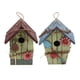 thumbnail image 2 of 2 piezas de casas de campo de madera casa de aves casa de pájaros colgando decoración de jardín, 2 of 6