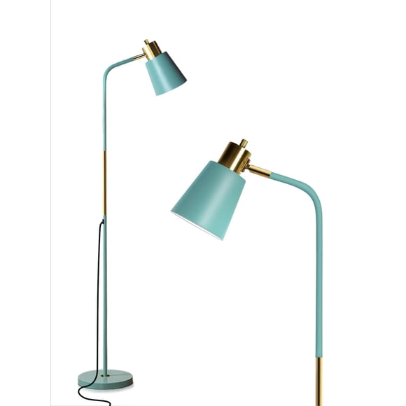 Lámpara de Piso LALISU Ajustable Industrial de Metal 146 cm Verde
