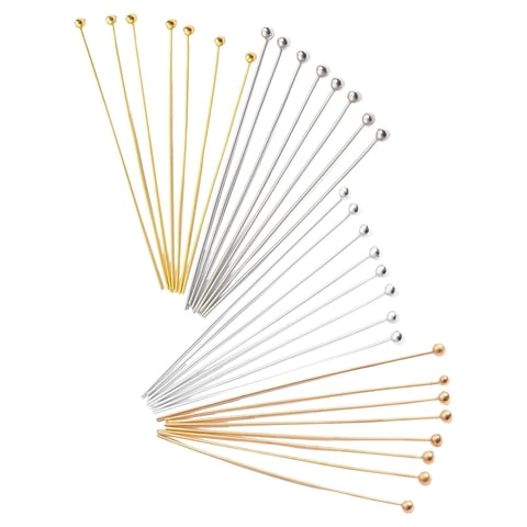 Bothyi - 200X Alfileres Con Cabeza De Bola De Metal, Punta Redonda Para Fabricación De Joyas, Accesorios De Bricolaje
