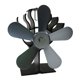 thumbnail image 3 of Mini Ventilador De Estufa Alimentado Por Calor Con Termómetro Gratis Mini 5 Aspas Gris, 3 of 5