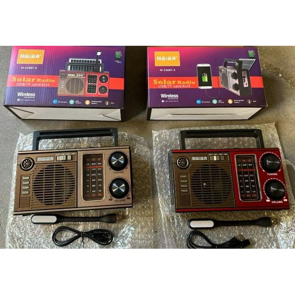Radio Linterna Solar Emergencia Roja