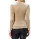 thumbnail image 3 of INSPIRE CHIC Blusa de Manga Larga con Cuello Simulado de Terciopelo Brillante Metálico para Mujer M Beige, 3 of 6