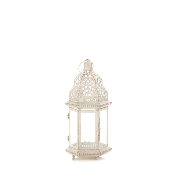 Candle Lantern Accent Plus Sublime, hierro envejecido y cristal