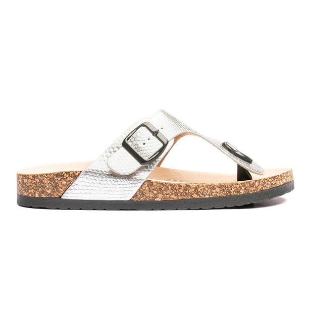 Sandalia Mujer Plateado Angela Chinitown