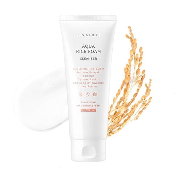 Limpiador facial S.NATURE AQUA RICE FOAM CLEANSER 80 ml