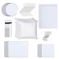 Bothyi - 52 Piezas Sublimación En Blanco Bandera De Jardín Funda De Almohada Llavero Alfombrilla De Ratón