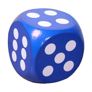 Bothyi - Eva Espuma Dados Stem Aprendizaje Matemáticas Enseñanza D6 Para Aula Niños Bolsa Rellenos Azul