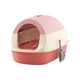 thumbnail image 3 of Caja De Arena Para Gatos Con Capucha Y Tapa, Caja De Arena, Inodoro Para Gatos Completamente Cerrado, Extra Grande, Rosa, 3 of 5