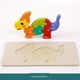 thumbnail image 1 of Children's 3d Wooden Three-dimensional Puzzle Building Blocks Baby Puzzle Early Education Intelligence Wooden Dinosaur Toys For Baby Birthday Gift Children's Day Gift, 1 of 3