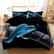 thumbnail image 1 of Blue Snake Quilt Duvet Cover Set Bedspread Bedding Children Double Kids3-Piece Bedding Set, 1 of 5
