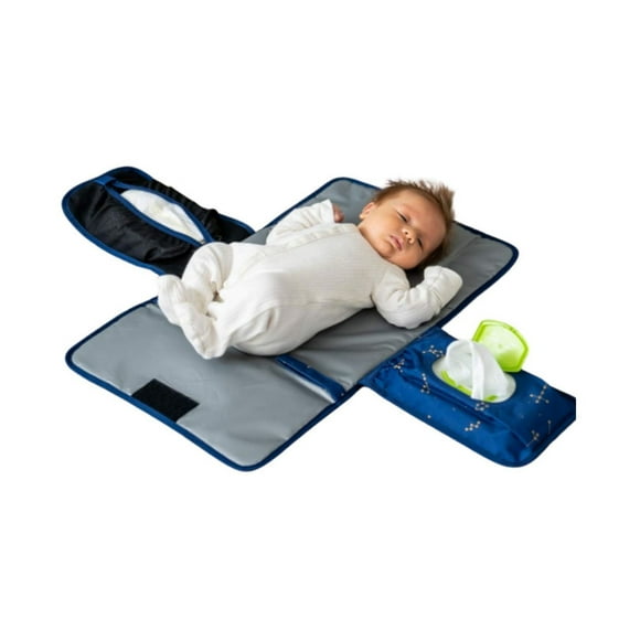Mochila Mudador Portátil Cambiar Pañales Bebé Azul