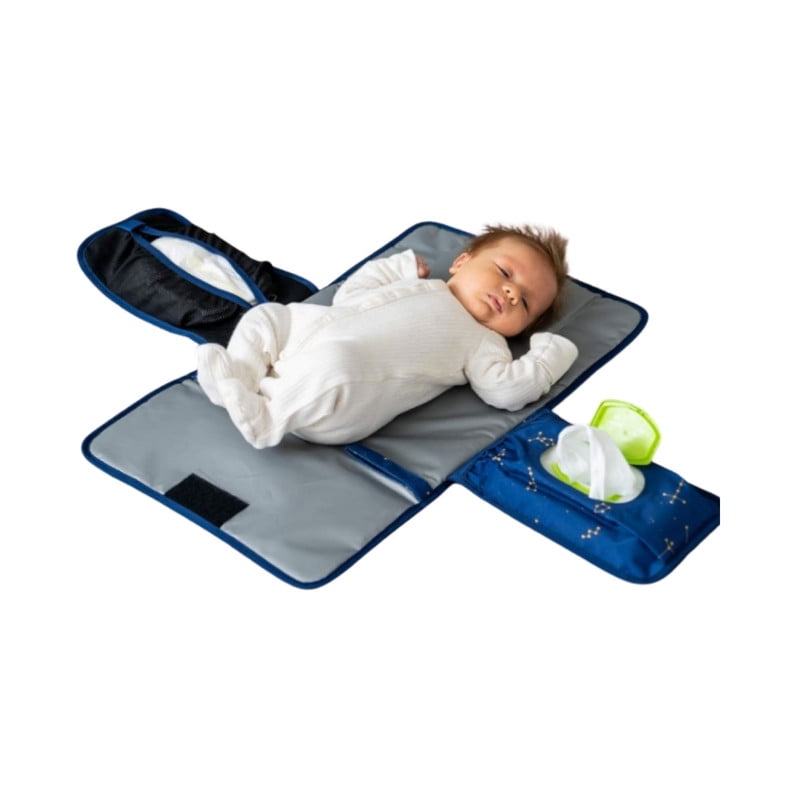 Babyluna - Mochila Mudador Portátil Cambiar Pañales Bebé Azul