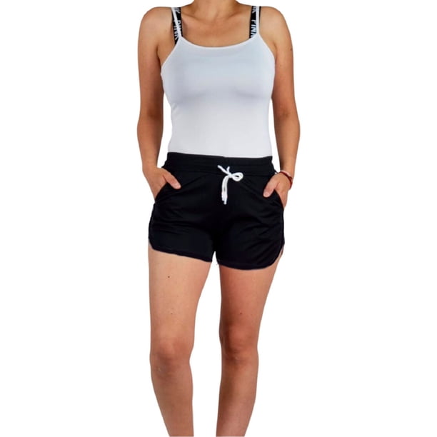 Short Algodon Deportivo Mujer Verano Bolsillos 295