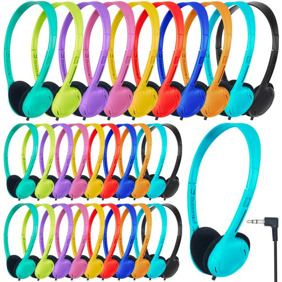 Auriculares ZNXZXP supraaurales, paquete de 100, colores mixtos