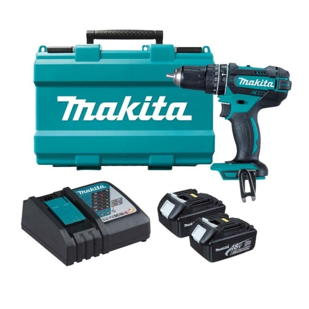 Taladro Percutor Inal.18v+2 Bat+carg+maleta Dhp482rfe Makita