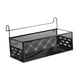 thumbnail image 2 of Cesta colgante de almacenamiento para dormitorio, elegante cesta colgante de metal para cama, soporte para teléfono, libros, artículos para el hogar y Negro, 2 of 5
