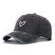 thumbnail image 3 of Vintage-Inspired Heart-Embroidered Baseball Cap with Adjustable Curved Brim, 3 of 5