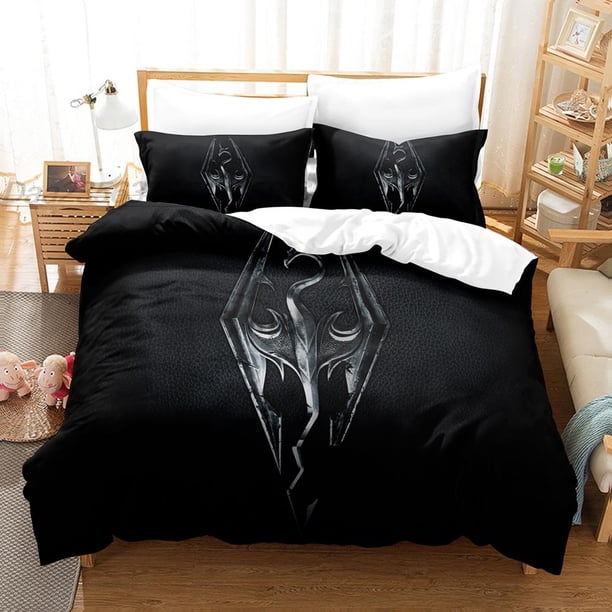 Skyrim Bedding Set Single Twin Full Queen King Size Bed Set Aldult Kid Bedroom Duvetcover Sets 3D Print Anime Game Bed Sheets