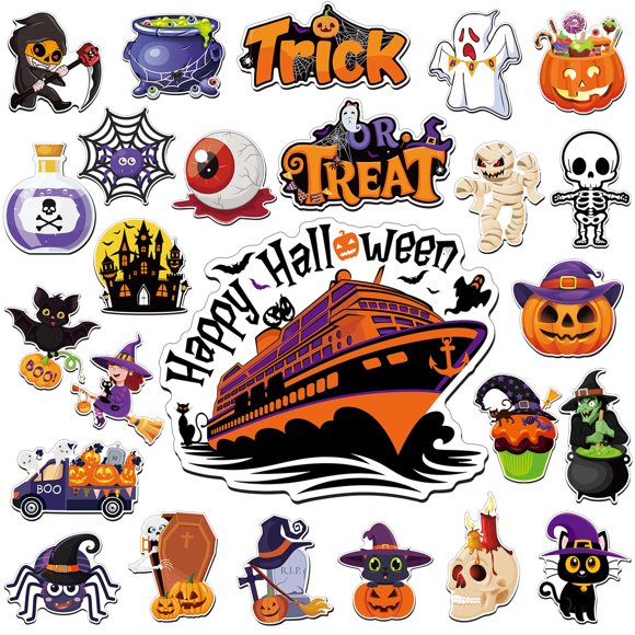 Imanes decorativos Auzesto 25 piezas Halloween – Tema de crucero