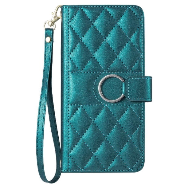 Funda Acolchada con Anilla y Correa para Xiaomi 14T Slots para Tarjetas Verde