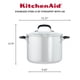 thumbnail image 2 of Olla Stockpot KitchenAid de acero inoxidable de 8 litros con tapa y marcas de medición, 2 of 9