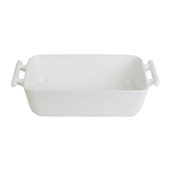 Fuente de Horno Lisa con Asas 25x15cm Blanco Contour Wolfen