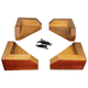 thumbnail image 1 of Kit 4 Patas Tipo L - Altura 4.5 cm - CAOBA, 1 of 3