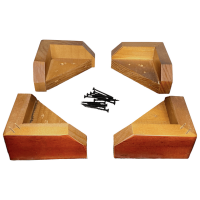 Bloccare - Kit 4 Patas Tipo L - Altura 4.5 Cm - Caoba