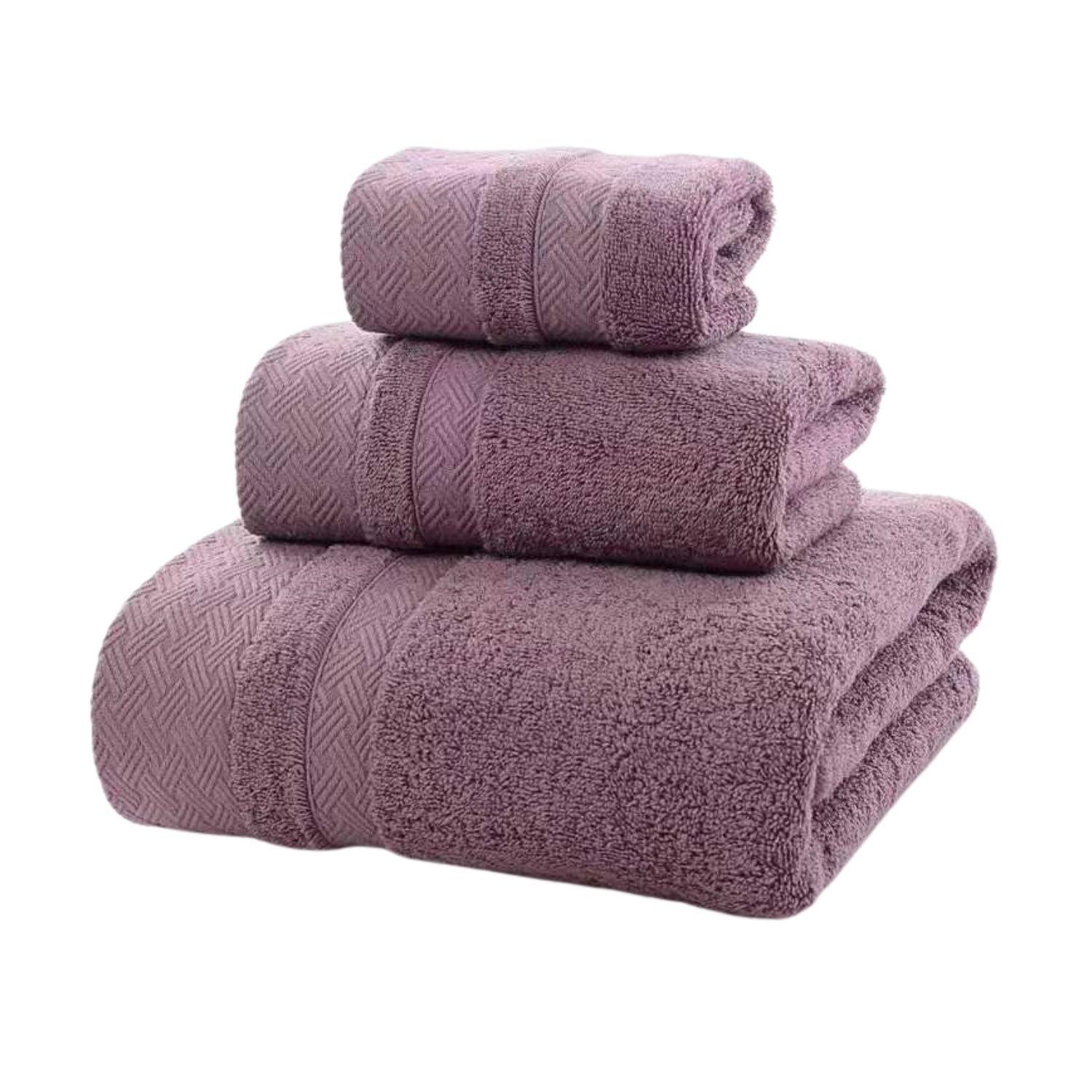 Genérico - Pack 3 Toalla Cuerpo Mano Cara 100% Algodon Suave Absorbente