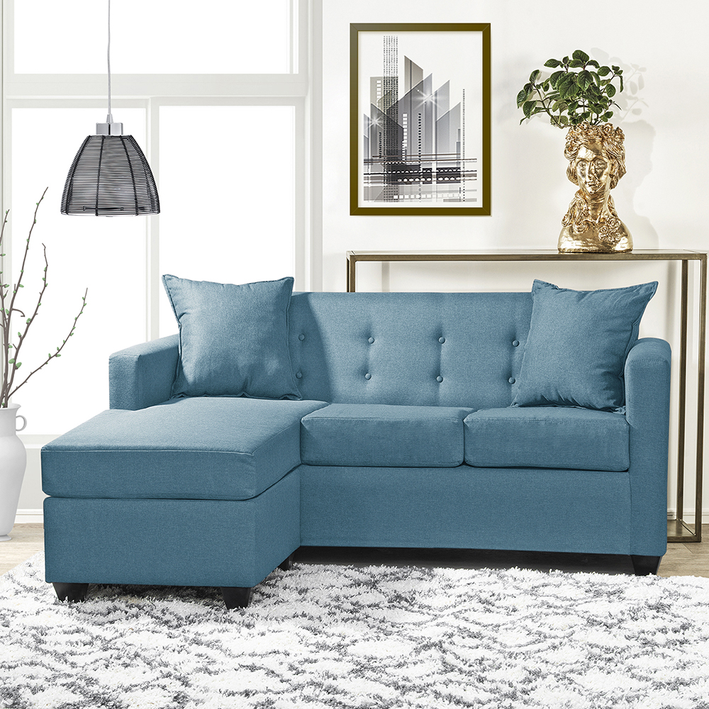 Masel - Seccional Intercambiable Gramado Tela Turquesa 170X130X 83