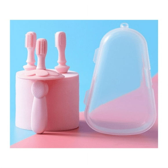 Cepillos De Entrenamiento Silicona Para Bebe Rosa