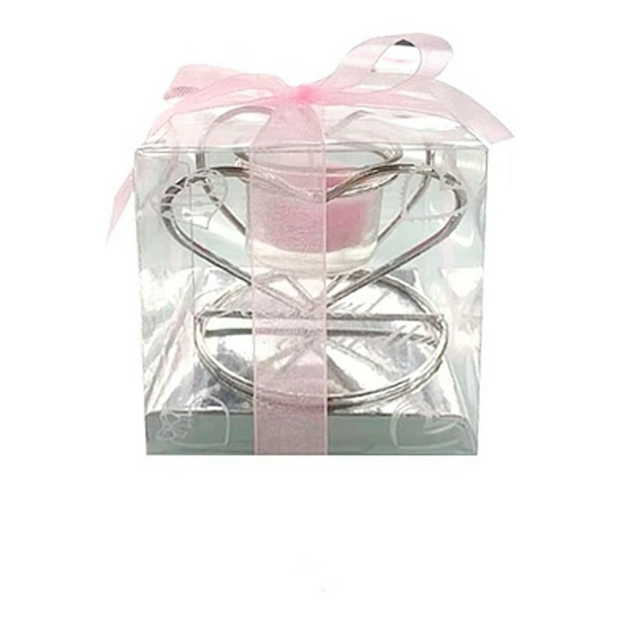 Genérico - Mini Vela Con Portavela De Corazón 8x8x9cm