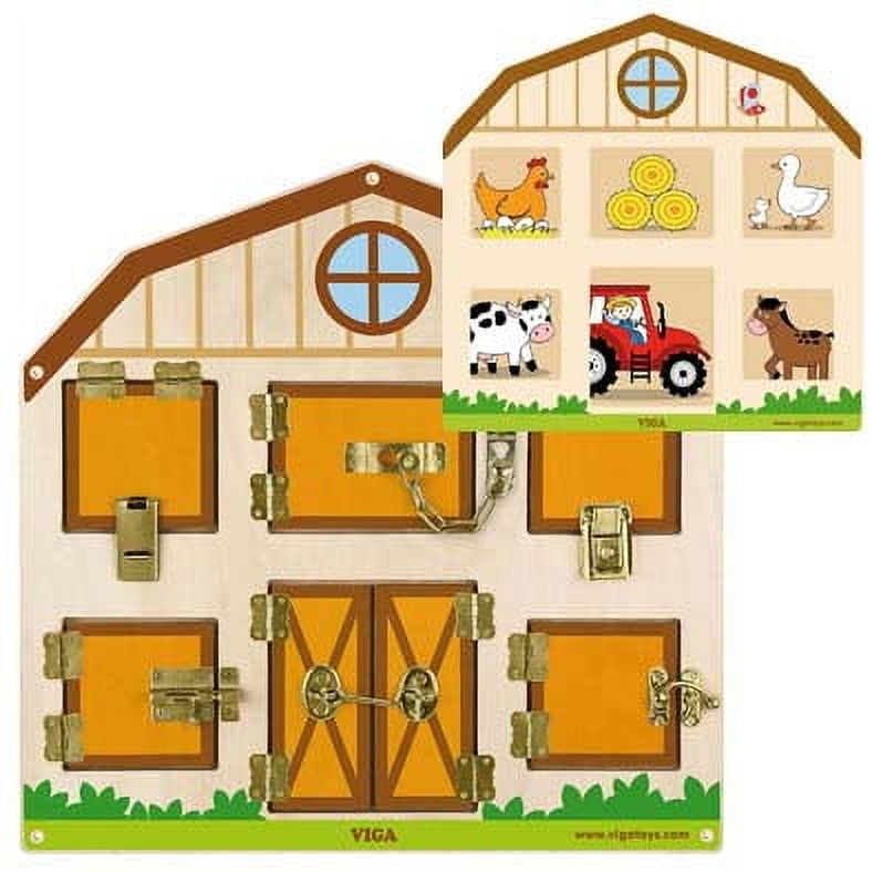 Viga - Juego Madera Pared Diferentes Cerraduras