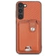 thumbnail image 2 of Funda Billetera Tejida para Samsung Galaxy S23 Plus con Soporte y Tarjetero Marrón, 2 of 4