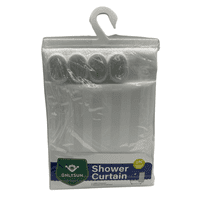 Genérico - Cortina De Ducha Blanca 100% Poliéster Con Tratamiento Impermeable - Incluye Ganchos