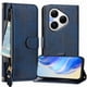 thumbnail image 1 of FOXDOCK Funda Tipo Cartera para Xiaomi Poco M7 5G Cuero PU con Cremallera y Correa de Muñeca, Ranuras para Tarjetas, Soporte Plegable, Cierre Magnético, 1 of 5