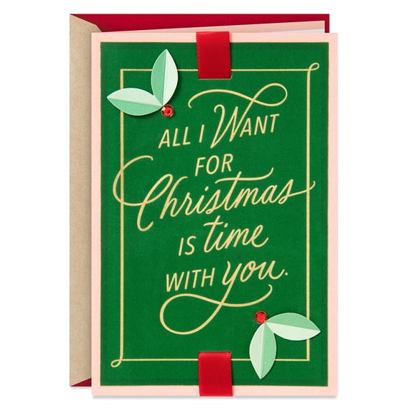 Tarjeta de Navidad Hallmark Romántica 13x18 cm All I Want