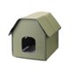 thumbnail image 4 of Refugio Para Gatos Callejeros, Casa Para Perros Cálida, Casa Para Gatos Al Aire Libre Para Cachorros, Perros Y Gatos, Superficie Plana Verde, 4 of 5