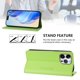 thumbnail image 3 of Funda Billetera con Soporte para iPhone 16 Pro Max Bloqueo RFID Plegable Verde claro, 3 of 6